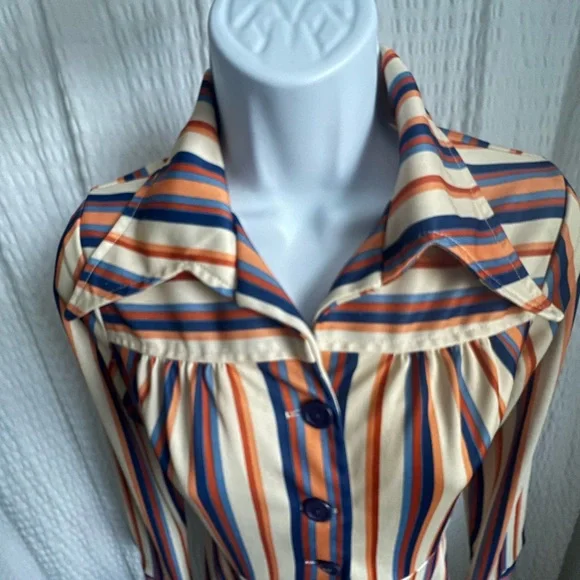 Vintage 1970s Polyester Shirt Dress - Picture 10 of 13